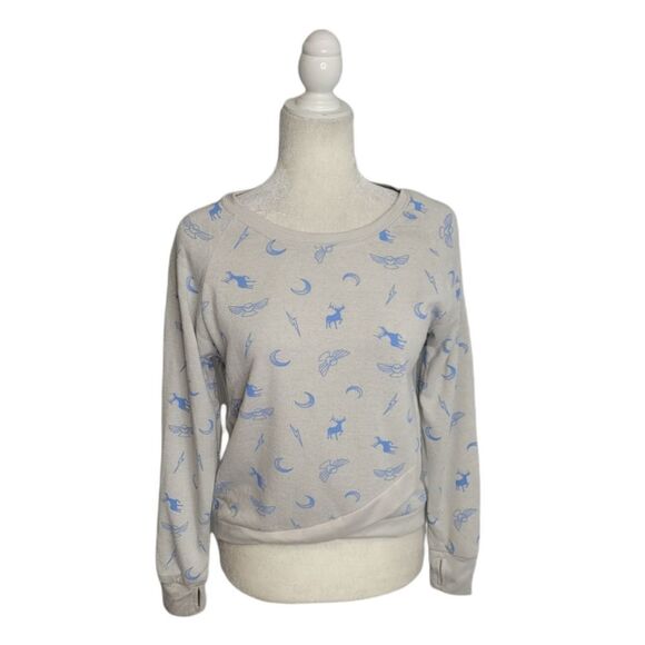 NWT HARRY POTTER printed envelope long sleeve crew neck top S - Picture 2 of 9